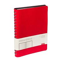 Ежедневник п/д А5 208л. BV кож.зам.спираль "Orbit" 3-159/03 красный,сереб.срез,подар.уп.
