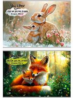 Альбом для рис.24л. Проф-Пресс "Животные и их детки" 24-7282 бл.-офс.,на скобе,асс.