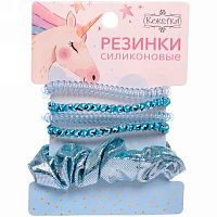 Резинки д/волос 545-717 (5шт) голубой