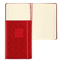 Ежедневник н/д А5 168л. Fiorenzo кож.зам. 213361 борд.,тонир.,резинк.,2ляссе,клетка