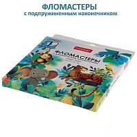 Фломастеры 12цв. ХАТ "Зов джунглей" 095808 устойч.к деформации,гибк.након.,к/к,е/подвес