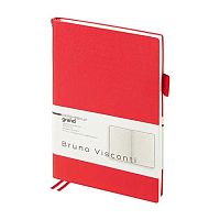 Ежедневник н/д А5 128л. BV кож.зам. "Grand" 3-774/08 красный,гибк.обл.,лин.,беж.бум.