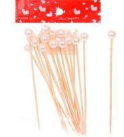 Пика д/канапе "Жемчужные переливы" 117-223 (12шт),белый,12см