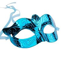 Маска карнавал. ФЕНИКС MAGIC TIME "Голубые узоры" 88922 полипроп.,лент.д/крепл.на голове,7*24*8,5см