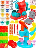Набор д/лепки Рыжий кот "Лапша,бургер,мороженое" НЛ-0168 (12цв.пластилин+39предм.)