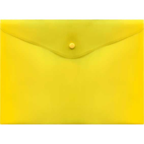 Папка-конверт на кнопке А4 deVENTE 3071409 п/пр желтая 180мкм