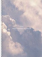 Бизнес-блокнот А4  96л. ХАТ тв.обл. спираль "Dream" 35476 клетка,мат.лам.,перфор.