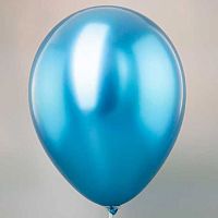 Шары возд. Микрос 12'' Хром голубой ч53222
