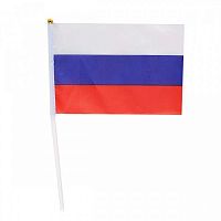 Флаг Российский настольный КЛЕРК 14*20см с флагштоком,полиэстер 183168