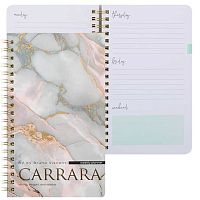 Еженедельник н/д  А5  72л. BV тв.обл., спираль "Carrara" 3-816/08 лин.,бел.бум.100г/м2