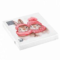 Салфетка бум. Bouquet Home Collection "Милые пушистики" 25436 3-х сл.(20шт) 33*33см