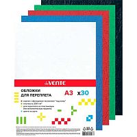Обложка д/переплёта deVENTE А3 "Delta" 250(230)г/м2 30л. 4120505 ассорти,картон с тисн."кожа"