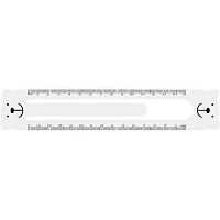 Линейка стальная 13см deVENTE "Bear" 5091004 в форме медведя,белая,блист.