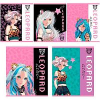 Тетрадь 48л. (клетка) ПЗБФ "Лео" 023270 твин-лак,асс.