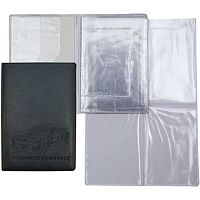 Автодокументы ATTOMEX 1011403 серый металлик,пухлый,мат.экокожа,93*133мм