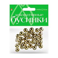 Бусины АЛЬТ Hobby Time 2-371/05 круглые золотые 10мм