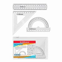 Набор геом. EK (3предм.) 53031 (линейка 15см,трансп.180град./10см,угол.9см/45град.) блёстки,прозр.