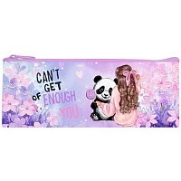 Пенал-косметичка ОНИКС 195*75 ПМП-07-20 "Девочка с пандой" (87951) мягкий
