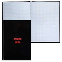 Записная книжка А5  80л. КОКОС "Важная инфа" 252637 клетка,тв.обл.,глянц.лам.