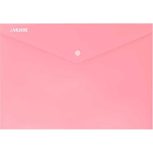 Папка-конверт на кнопке А4 deVENTE "Pastel" 3079325 непрозрачн.розовая,180мкм