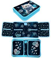 Пенал 1отд. 200*140*40 ОНИКС ПКТ-09-20 MAXI "Котик в одуванчиках" (86930) 2откидн.планки,ткань