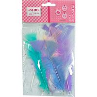 Декор. элементы deVENTE "Перья индюшиные натуральные" 8130416 пастель асс. 15-20см,(12шт)