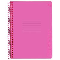 Тетрадь 48л. (клетка) BG пластик.обл. спираль пластик. "Neon. Pink" 58824