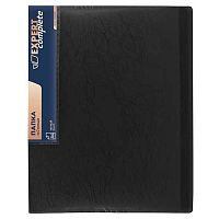 Папка 2 кольца 25мм Expert Complete А4 "Premier" EC211330001 чёрная,700мкм,волокно,d-20мм
