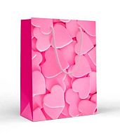 Пакет подар. (MS) "Розовые сердечки" 15.11.02232 13,5*18*6см