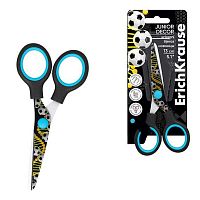 Ножницы детск. 13см EK Junior Decor "Sport DNA" 60490 с принтом на лезвиях
