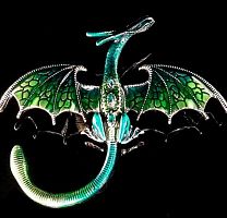 Брошь-оберег "Best Podarok-Зелёный дракон" (Символ Года) 545-0118