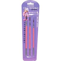 Набор кистей  3шт. deVENTE (пони №2,4,7) "Amai Menoko" 8072609 дерев.ручка,карт.блистер