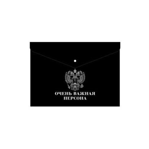 Папка-конверт на кнопке А6 КОКОС "Герб" 240331 непрозр.с рис.,0,15мм