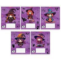 Тетрадь 12л. (линейка) КанцБиз "Ведьмочки" 14341/5 вд-лак