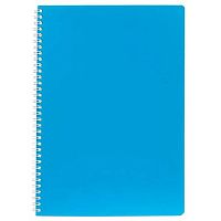 Тетрадь 96л. (клетка) А4 ХАТ спираль "SoloMatte-Небесная лазурь" лам.софт-тач