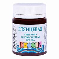 Краска акриловая  50мл ЗХК "Декола" коричневая глянцевая 2928419