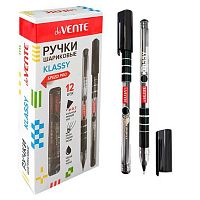 Ручка масл. шар. deVENTE "Klassy" 5073527 чёрная,0,7мм,игольч.након.,п/прозр.корп.,однораз.