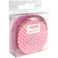 Лента декор. deVENTE 9040223 Стразы" розов.,акрил.стразы на полиэтил.осн.,16мм*50см,втулка