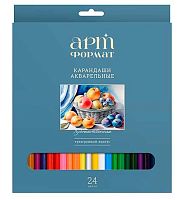 Карандаши аквар. 24цв. ARTформат AF03-041-24 трёхгр.