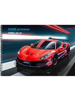 Альбом для рис.32л. Проф-Пресс спираль "Красная машина-10" 32-7871 мел.обл.,асс.