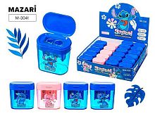 Точилка с контейнером 2отв. MAZARI "Ушастик" M-3041 пластик.,асс.