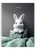 Тетрадь 40л. (клетка) АППЛИКА спираль "Милый зайка" С0154-01