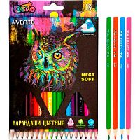 Карандаши 18цв. deVENTE "Trio Mega Soft" 5023915 трехгр.,4М,грифель 3мм,к/к