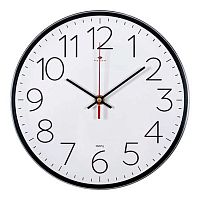 Часы настенные "Классика. Рубин" 2524-002 круг,основ.чёрн.,d=25см