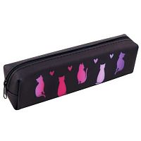 Пенал-косметичка силикон КОКОС 200*50*40 "Кошки паттерн" 240874 прямоуг.