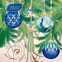 Салфетка бум. НГ GrandPero Deluxe "Роскошная ёлка" 173-049 3-х сл.(20шт)33*33см