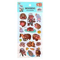 Наклейка декор.  9,5*22 "Бегемотик" Р22072-1 Ткн1000-3