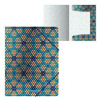 Папка на резинке А4 EK "Blue&Orange Beads" 52898 550мкм