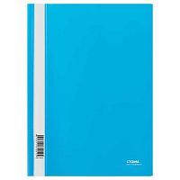 Скоросшиватель пластиковый А4 СТАММ ММ-30899 голубой,180мкм,с прозр.верх.