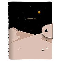 Бизнес-тетрадь А5  96л. INFOLIO спираль "Adventure" I1671/beige кож.зам.,мягк.обл.,клетка